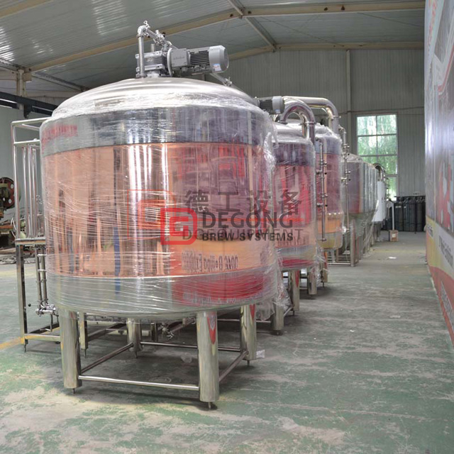 2000L Red Copper 3 Сосуд с паровым подогревом и автоматическим пивоварением Пивоваренное оборудование в Швеции
