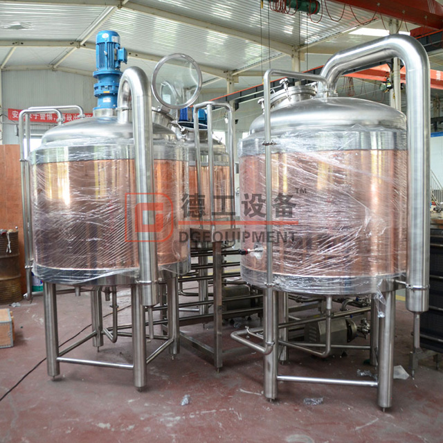 7BBL Brewpub Используется Red Copper пивоварения оборудование с 3 судами Пиво Brewhouse