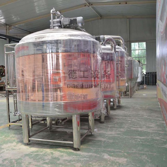 2000L Ресторан Используется красная медь КОММЕРЧЕСКИЙ 3 Сосуды Пиво пивоварни Brewing оборудование на продажу