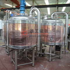 7BBL Brewpub Используется Red Copper пивоварения оборудование с 3 судами Пиво Brewhouse