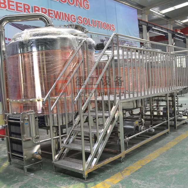 2000L Ресторан Используется красная медь КОММЕРЧЕСКИЙ 3 Сосуды Пиво пивоварни Brewing оборудование на продажу